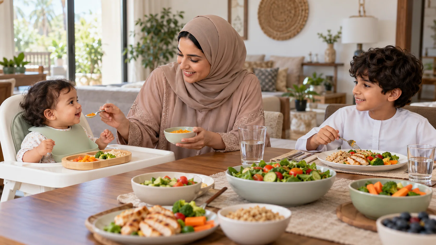 التغذية الصحية للأطفال حسب العمر داخلي