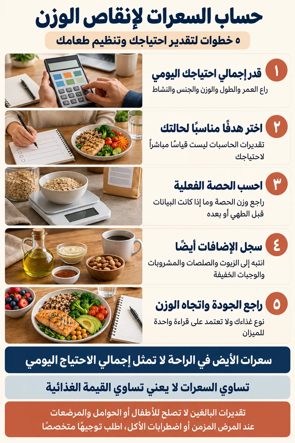 حساب السعرات الحرارية لإنقاص الوزن2
