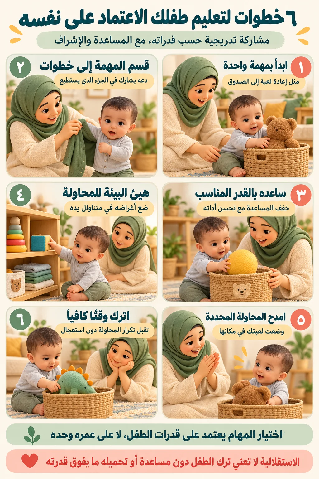 تعليم الطفل الاعتماد على النفس2
