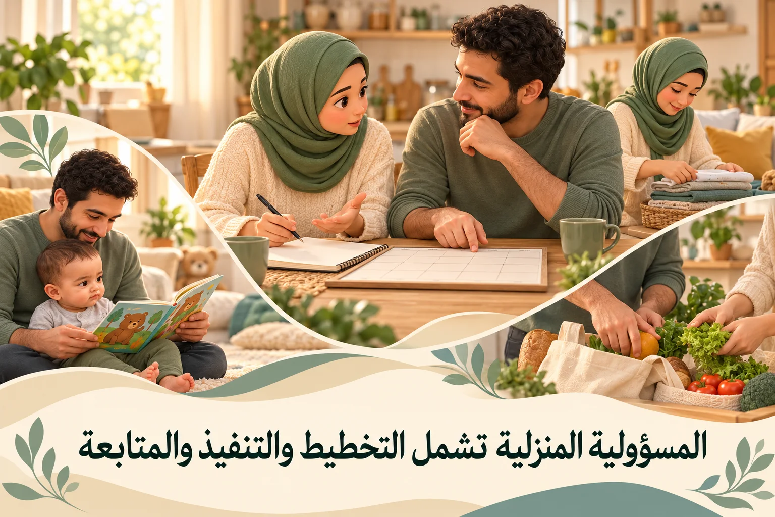 تقسيم المسئوليات المنزلية بين الزوجين1