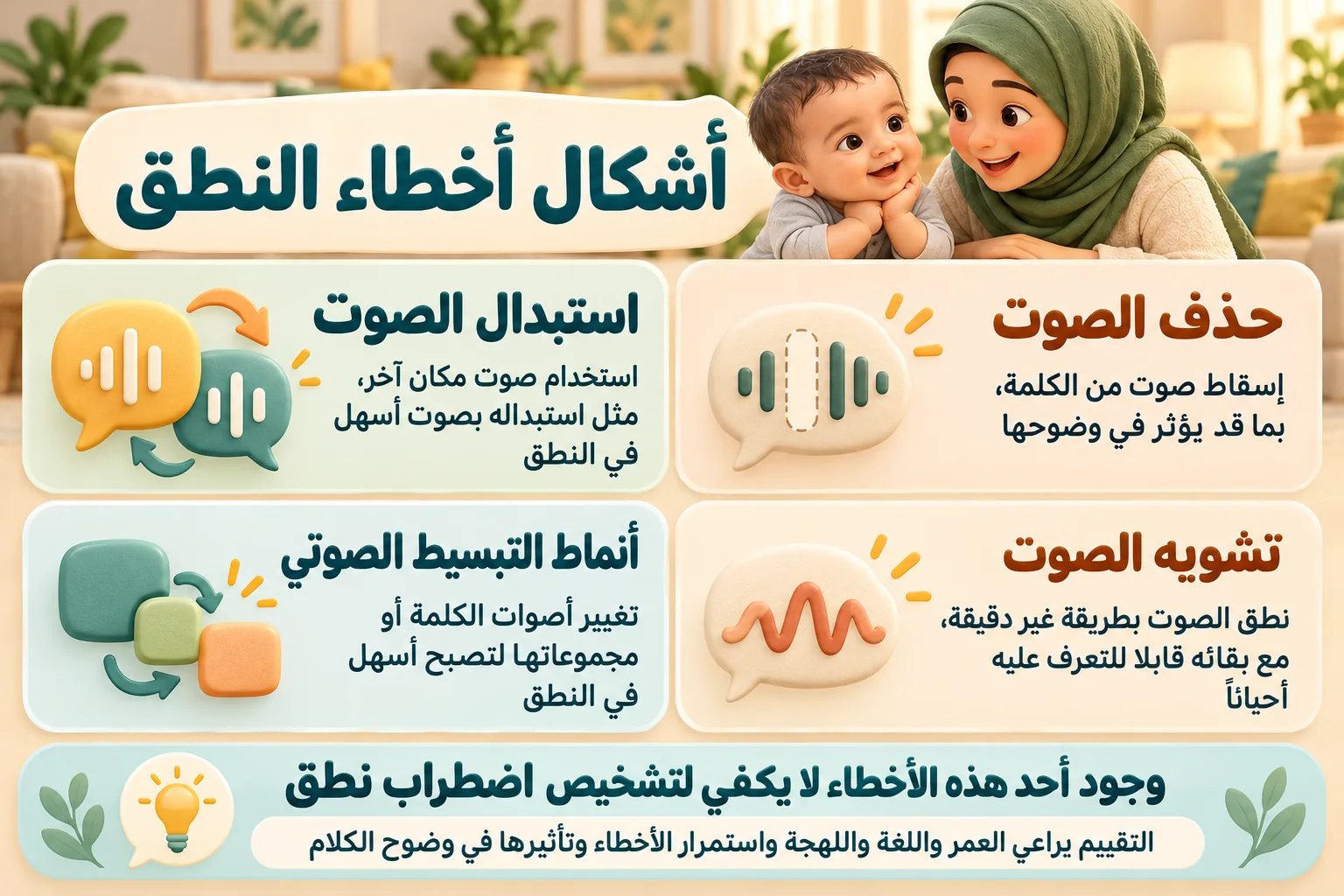 أشكال أخطاء النطق