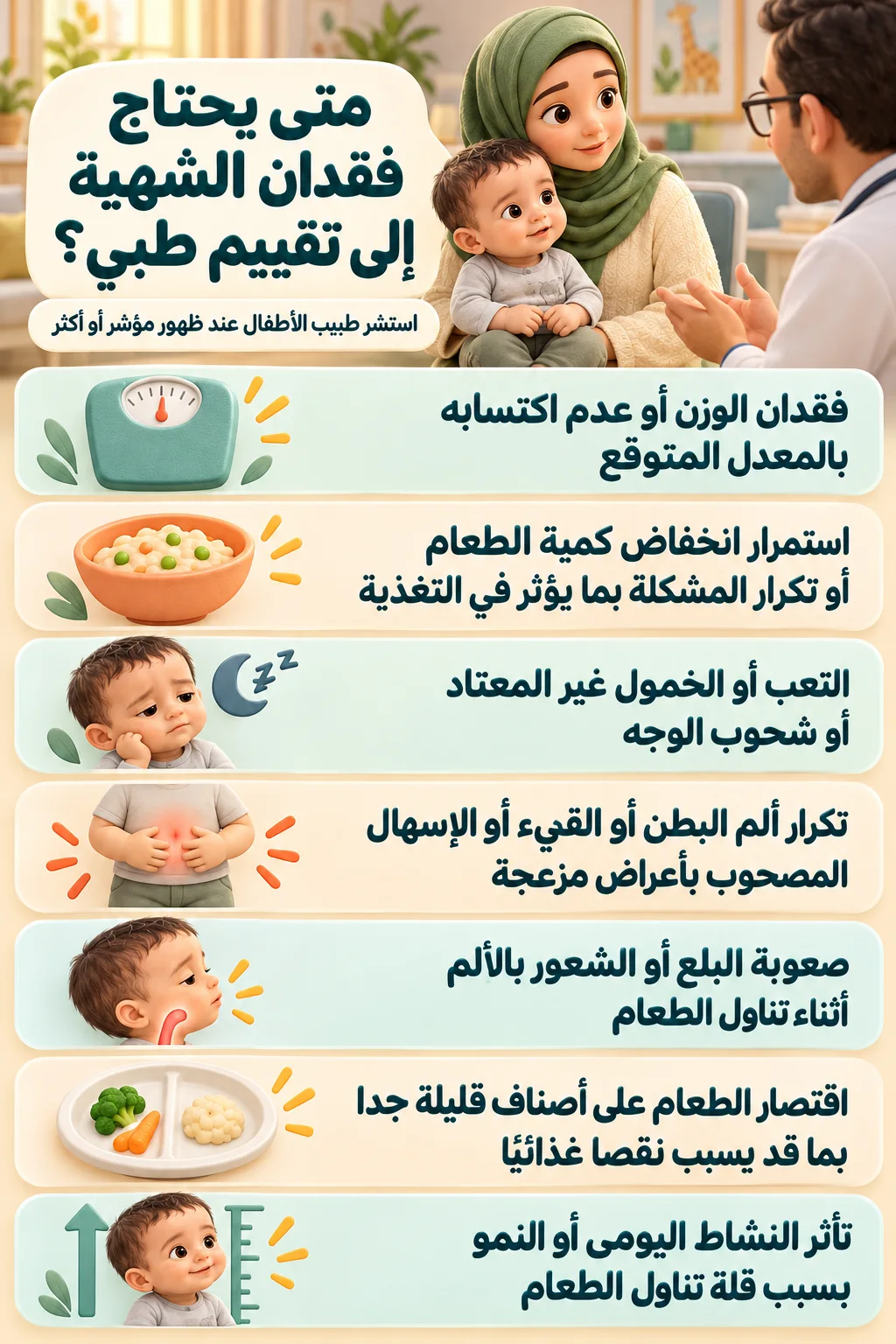 متى يحتاج فقدان الشهية لطبيب