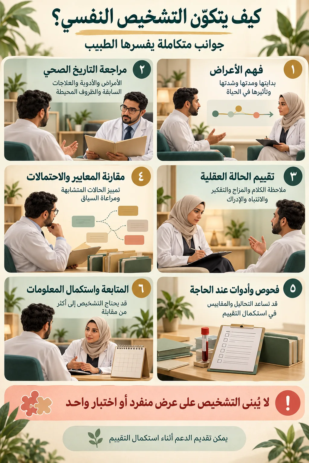 كيف يشخص الطبيب الاضطرابات النفسية2