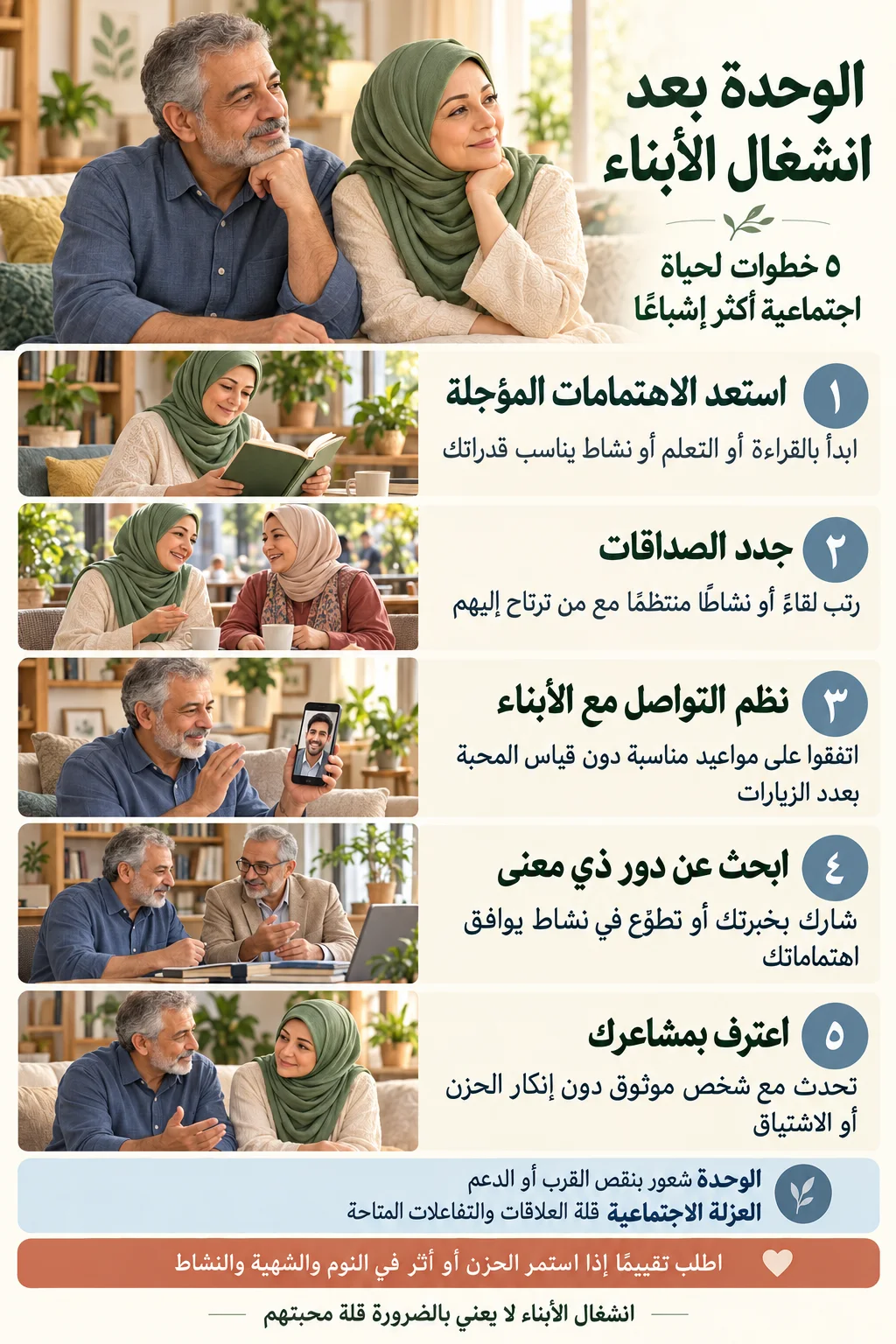 الوحدة لدى الوالدين بعد انشغال الأبناء2