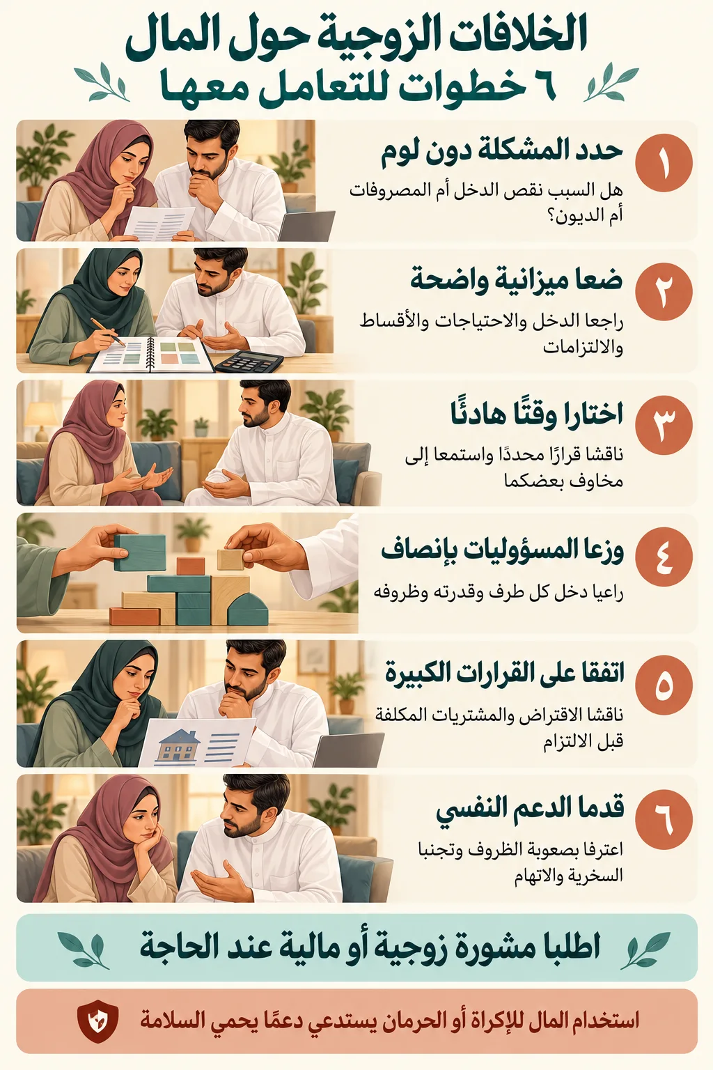 تأثير الضغوط المالية في العلاقة الزوجية2