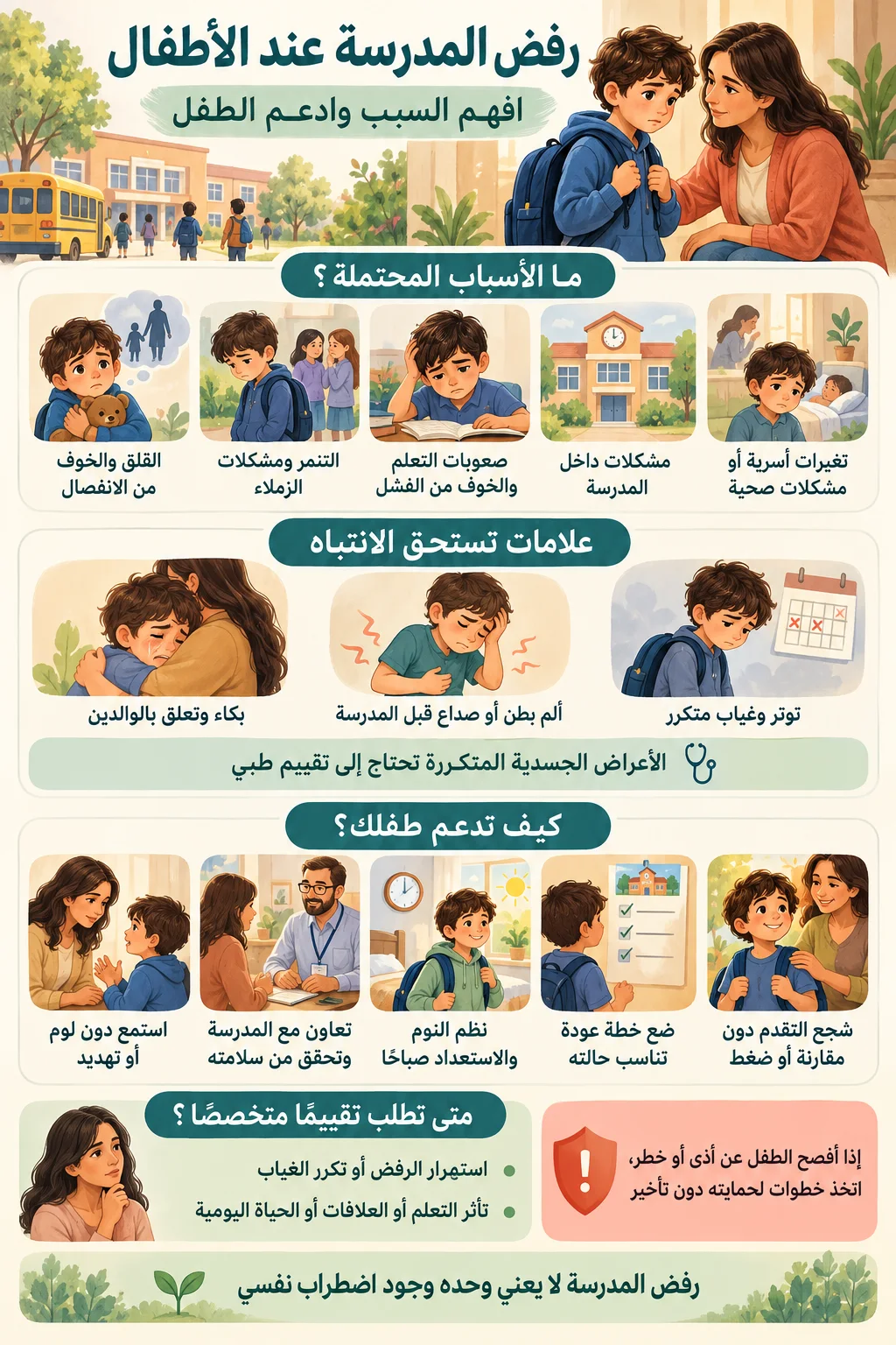 رفض المدرسة عند الأطفال2