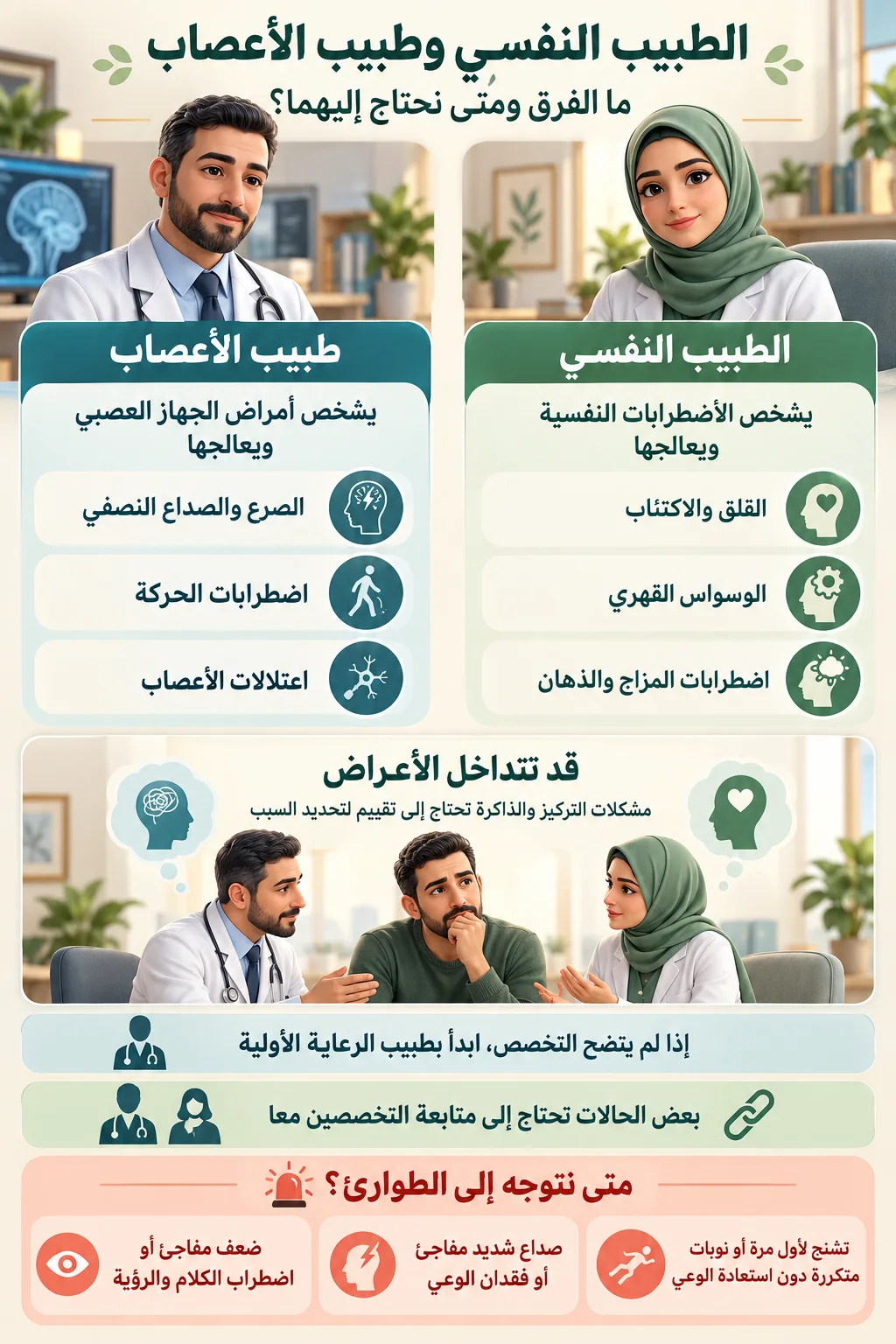 الطبيب النفسي وطبيب الأعصاب3