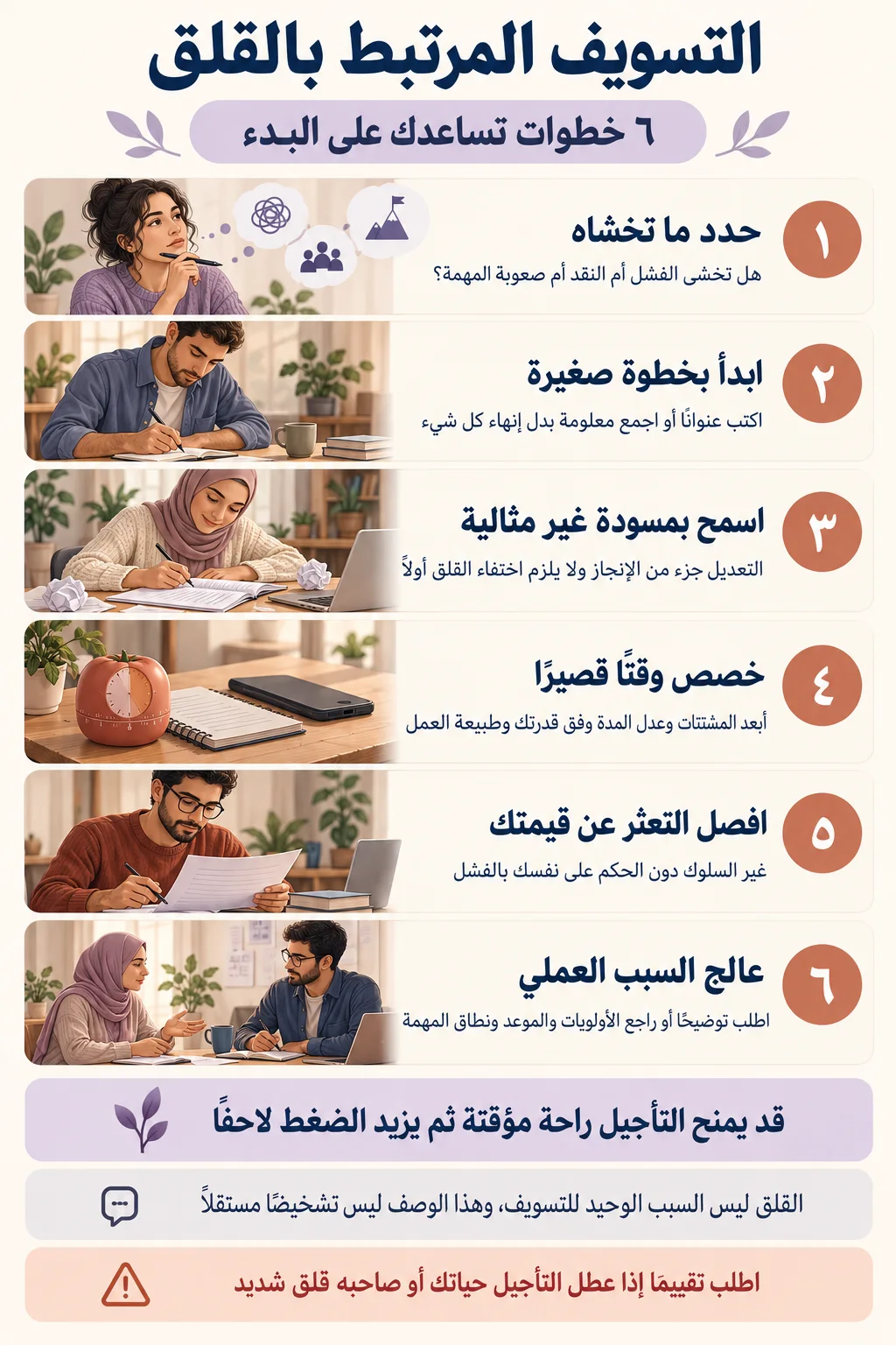 التسويف المرتبط بالقلق2