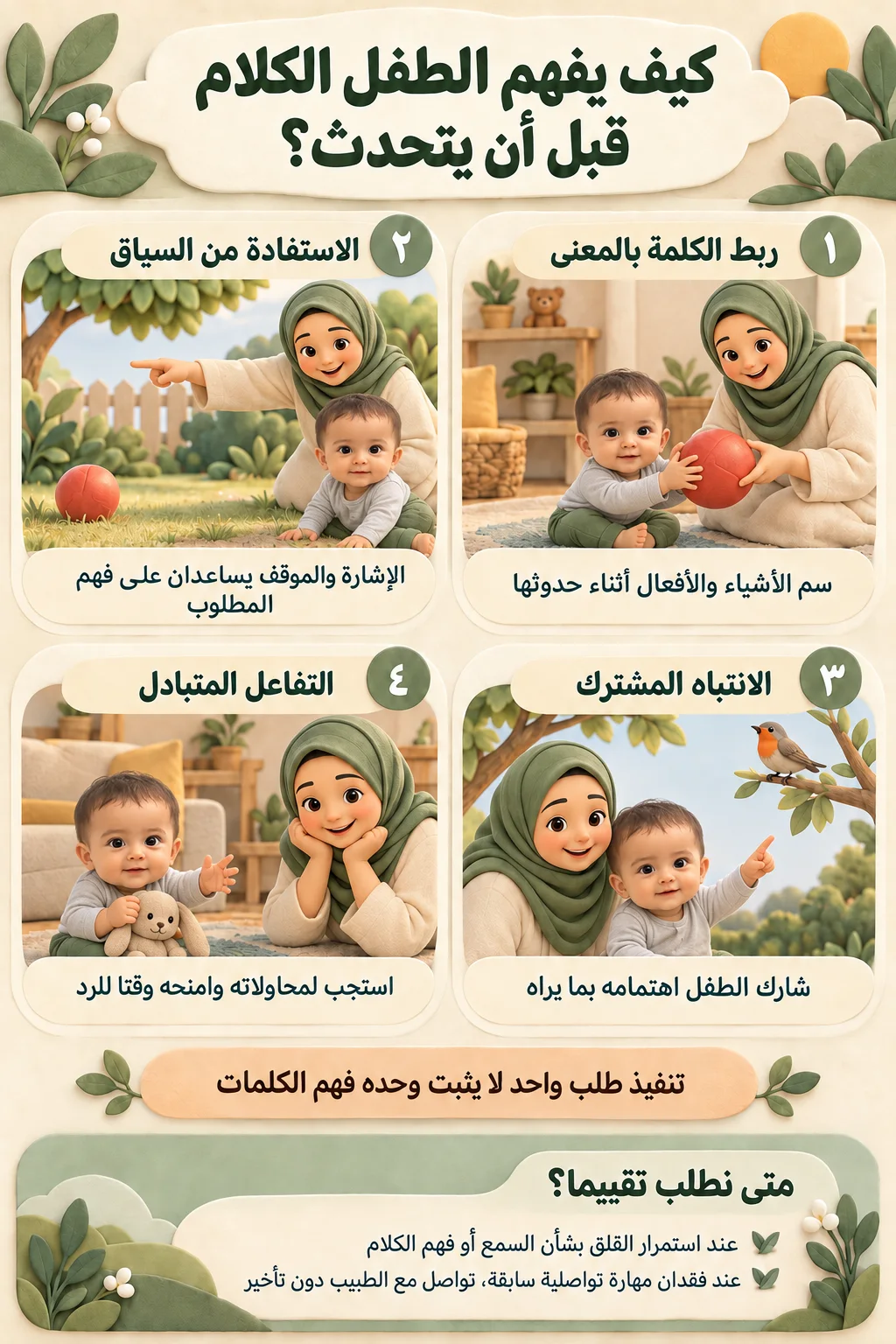 كيف يفهم الطفل الكلام قبل أن يتحدث2