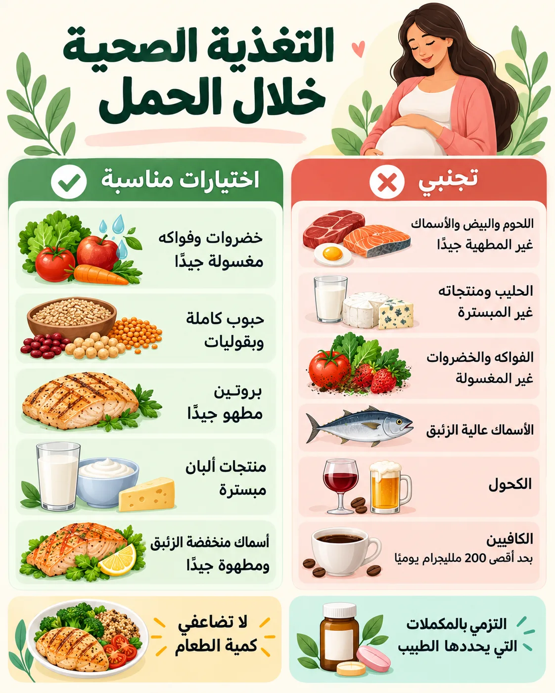 التغذية الصحية خلال الحمل إنفو