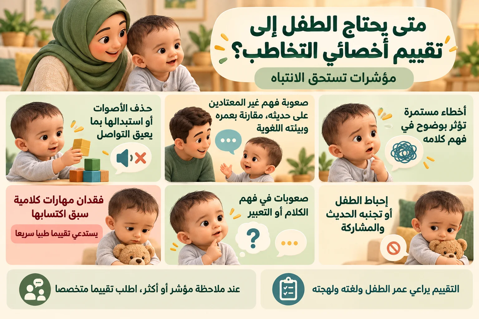 متى يحتاج إلى تقييم متخصص